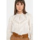 Blouse inspiration victorienne écrue