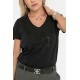 Tee-shirt à strass noir