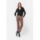 Pantalon bootcut à motif léopard