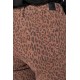 Pantalon bootcut à motif léopard