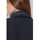 Veste rayé bi-matières navy