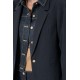 Veste rayé bi-matières navy