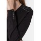 Pull clouté noir