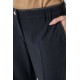 Pantalon bi-matières rayé