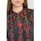 Blouse col cravate motif amérindien