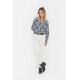 Blouse à motif bleu azur