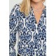 Blouse à motif bleu azur