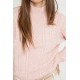 Pull irlandais rose pâle