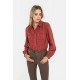 Chemise à broderie brique