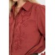 Chemise à broderie brique