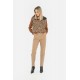 Pantalon slim beige