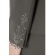 Veste tailleur à strass et clous kaki