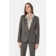 Veste tailleur à strass et clous kaki