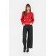 Gilet inspiration couture rouge et écru