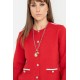 Gilet inspiration couture rouge et écru