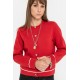 Gilet inspiration couture rouge et écru