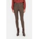 Pantalon slim enduit choco