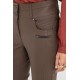 Pantalon slim enduit choco