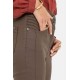 Pantalon slim enduit choco