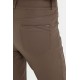 Pantalon slim enduit choco