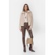 Pantalon slim enduit choco