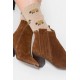 Chaussettes motif beige