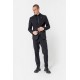 Pantalon droit rayé navy