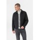 Blouson en drap de laine noir