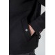 Blouson en drap de laine noir