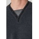 Pull  noir et gris