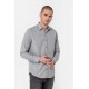 Chemise à motif floral gris