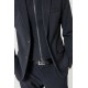 Veste costume 2 en 1 rayée navy