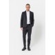 Veste costume 2 en 1 rayée navy