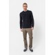 Pull effet rayé navy