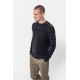 Pull effet rayé navy