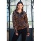 Sweat oversized imprimé léopard