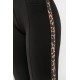 Legging noir avec bande léopard