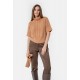Pull avec manchettes amovibles saumon