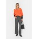 Pull oversized manche courte orange