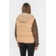Doudoune sans manches beige