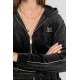 Gilet velours zippé noir