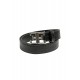 Ceinture cuir motif croco noir