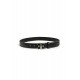 Ceinture cuir motif croco noir