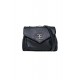 Pochette en cuir noir