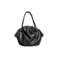 Sac en cuir grainé noir