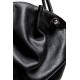 Sac en cuir grainé noir