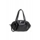 Sac en cuir grainé noir
