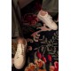 Baskets en cuir crème