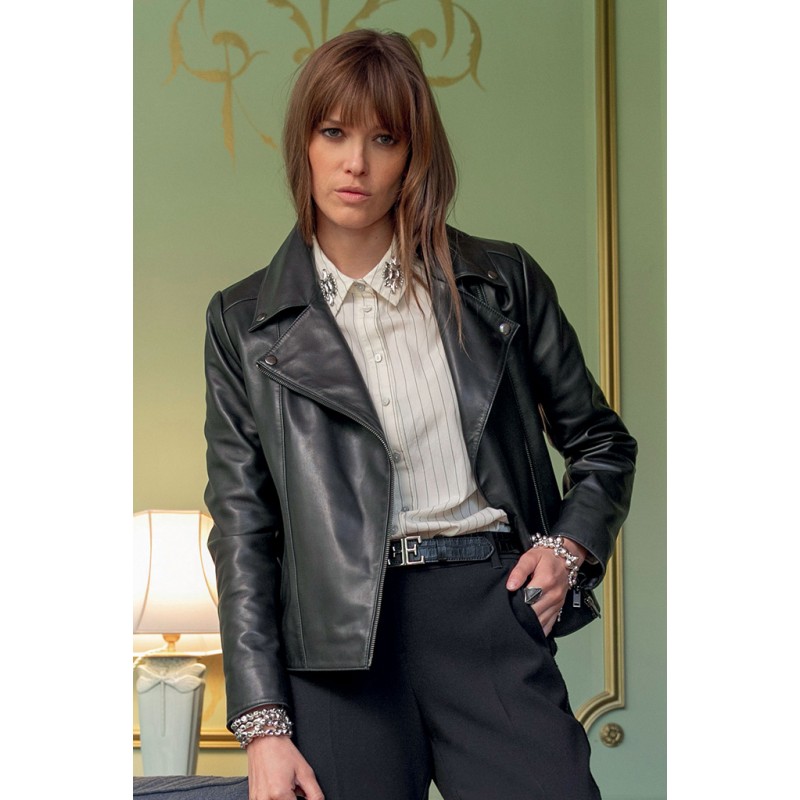 Perfecto en cuir noir