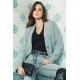 Gilet ample gris perle